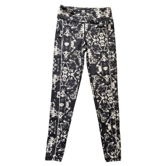 Swell Women's Black Marble Printed Stretch Active Pants Size S - Picture 1 of 14